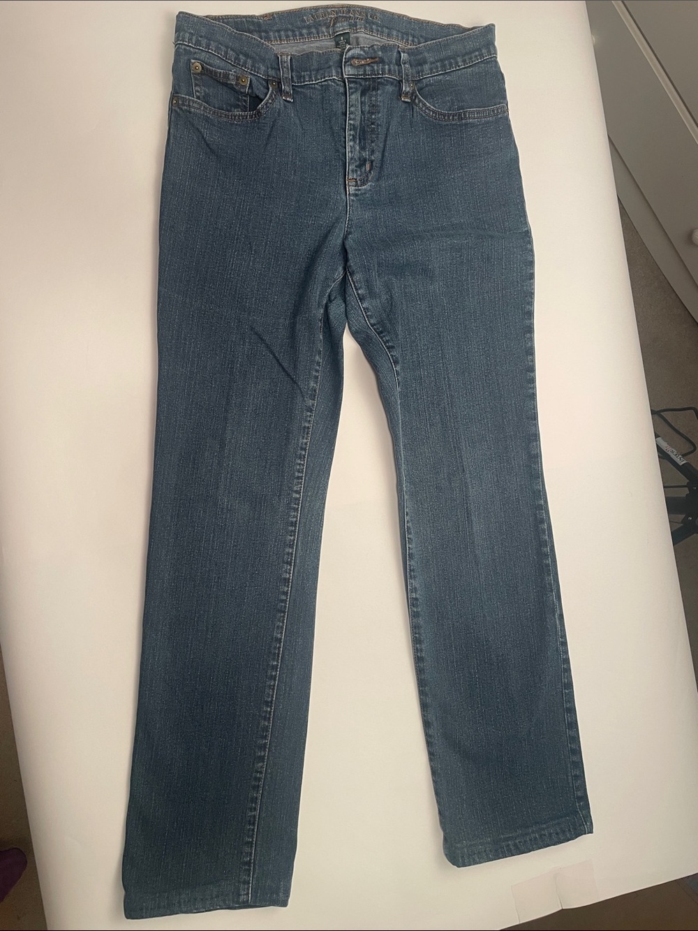 Classic Straight Leg Blue Jeans